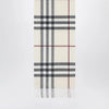 Burberry Check cashmere scarf in stone