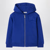 Burberry Electric blue cotton hooded sweatshirt with EKD logo