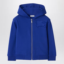  Burberry Electric blue cotton hooded sweatshirt with EKD logo
