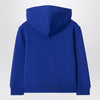 Burberry Electric blue cotton hooded sweatshirt with EKD logo