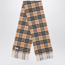  Burberry Beige cashmere check scarf