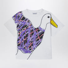  Burberry White cotton T-shirt with print