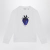 Burberry White cotton sweatshirt with logo print