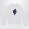 Burberry White cotton sweatshirt with logo print