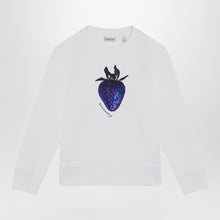  Burberry White cotton sweatshirt with logo print