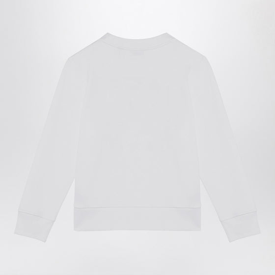 Burberry White cotton sweatshirt with logo print