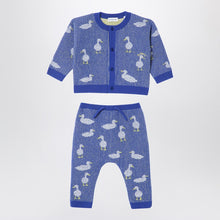  Burberry Blue wool and cashmere blend set