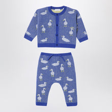  Burberry Blue wool and cashmere blend set