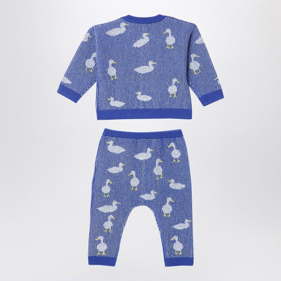 Burberry Blue wool and cashmere blend set