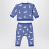 Burberry Blue wool and cashmere blend set