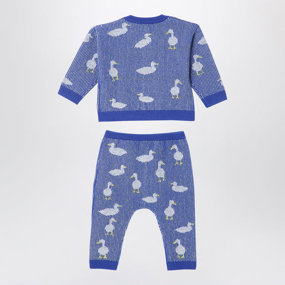 Burberry Blue wool and cashmere blend set