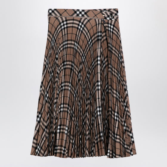 Burberry Check pattern pleated skirt