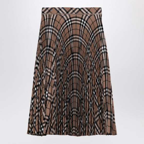 Burberry Check pattern pleated skirt