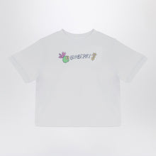  Burberry White crew-neck T-shirt with logo