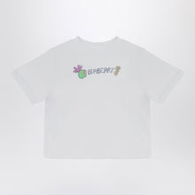  Burberry White crew-neck T-shirt with logo