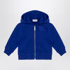 Burberry Electric blue cotton hooded sweatshirt with EKD logo