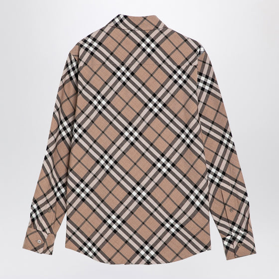 Burberry Check pattern wool blend shirt
