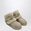 Burberry Chubby snow boots in suede and beige shearling
