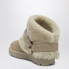 Burberry Chubby snow boots in suede and beige shearling