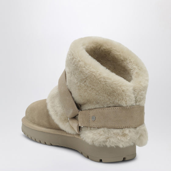 Burberry Chubby snow boots in suede and beige shearling