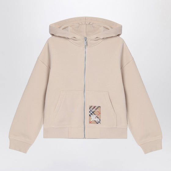 Burberry Light beige zipped sweatshirt