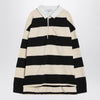 Alexander McQueen Striped Polo Shirt Black/Ivory