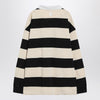 Alexander McQueen Striped Polo Shirt Black/Ivory