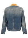 Mcqueen Suede Denim Jacket