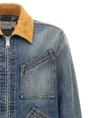 Mcqueen Suede Denim Jacket
