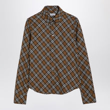  Burberry Oxid-coloured Check cotton shirt