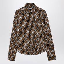  Burberry Oxid-coloured Check cotton shirt