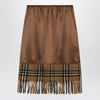 Burberry Satin skirt with Check panel