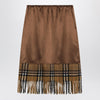 Burberry Satin skirt with Check panel
