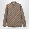 Burberry Beige button-down shirt with Check pattern