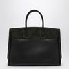 Burberry Rocking Horse small dark green suede tote