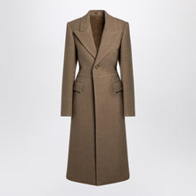  Burberry Beige single-breasted wool coat