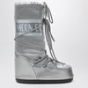 Moon Boot Icon Glace silver satin boots