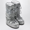 Moon Boot Icon Glace silver satin boots
