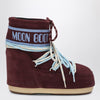 Moon Boot Icon Low burgundy suede boot