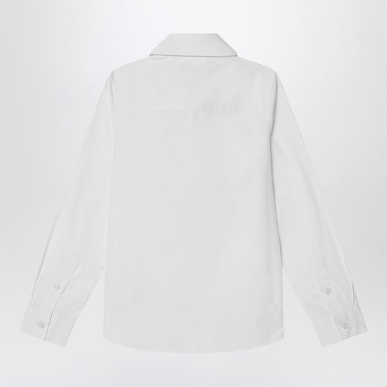 Burberry White stretch cotton shirt with EKD