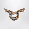 Burberry Beige Check Pattern Cotton Scrunchies