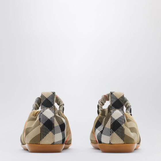 Burberry Check pattern nylon-blend ballerina