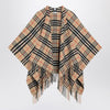 Burberry Check pattern wool and cashmere cape