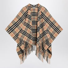  Burberry Check pattern wool and cashmere cape