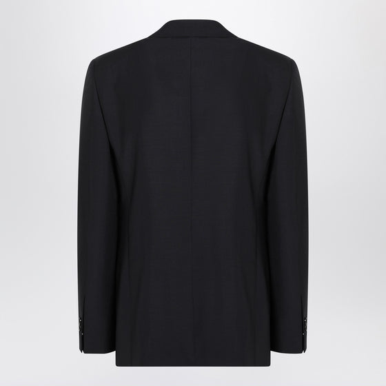 Burberry Navy blue wool blend jacket