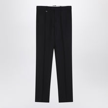  Burberry Classic navy blue wool blend trousers