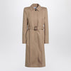 Alexander McQueen Beige trench coat with belt