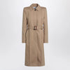Alexander McQueen Beige trench coat with belt