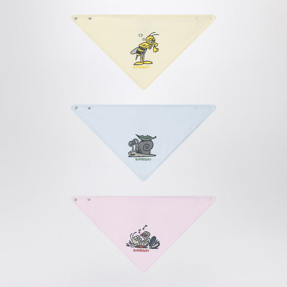 Burberry Set of three coloured cotton bibs