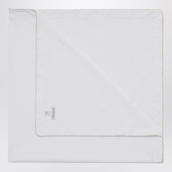 Burberry White cotton blanket